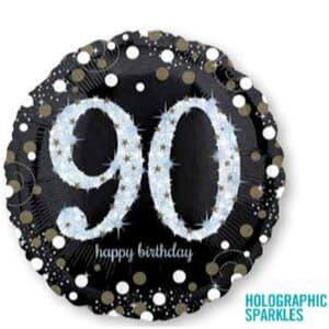 Sparkling Birthday 90 Holographic Sparkles 45cm