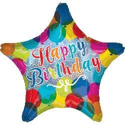 Happy Birthday Sparkle Balloons HEXL 45cm NEW