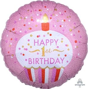 1st Birthday cupcake Girl 45cm