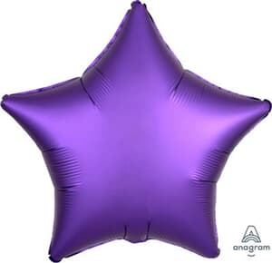 Star Satin Luxe Purple Royale Anagram packaged 45cm