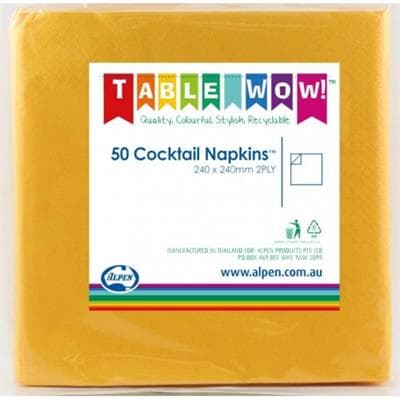 Napkins Cocktail Yellow P50