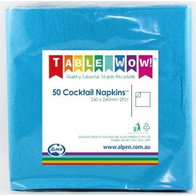 Napkins Cocktail Azure Blue P50