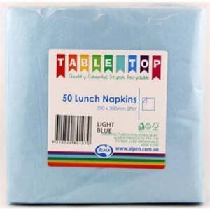 Alpen Lunch Napkins Light Blue 2ply