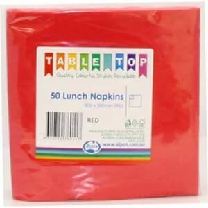 Alpen Lunch Napkins Red 2ply
