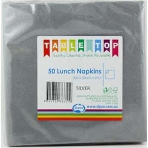 Alpen Lunch Napkins Silver 2ply