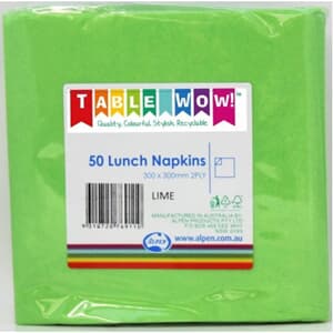 Alpen Lunch Napkins Lime Green 2ply