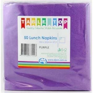 Alpen Lunch Napkins Purple 2ply