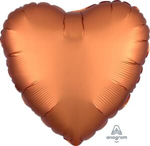 Heart Satin Luxe Amber Anagram packaged 45cm