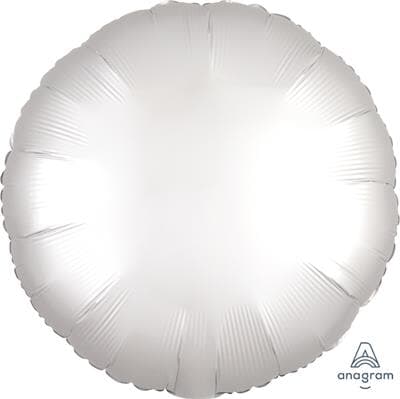 Anagram Circle Satin Luxe White 45cm