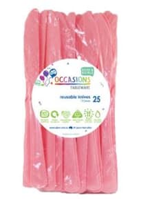 Plastic Knife Light Pink 25 pack