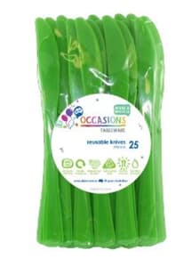 Plastic Knife Lime 25 pack