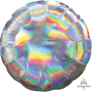 Anagram CIrcle Holographic Iridescent Silver 45cm