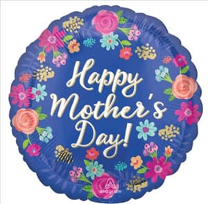 Happy Mother's Day Circled in Flowers Foil 45cm