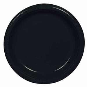 Plate Plastic 17.7cm Jet Black