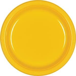 Plate Plastic 22.9cm Sunshine Yellow