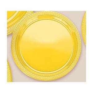 Plate Plastic 26cm Sunshine Yellow
