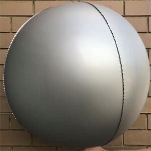 Foil Balls  60 cm Chrome Silver -pack 2-self sealing