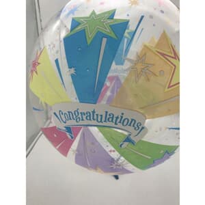 bubble  Balloon Balls Congrats Starburst 18" 45cm. No valve