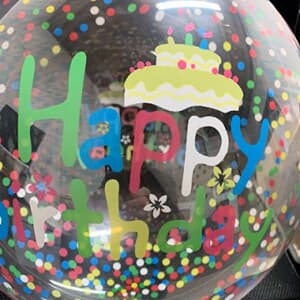 Bubble Balloon Balls Happy Birthday Dots 18" 45cm. No valve