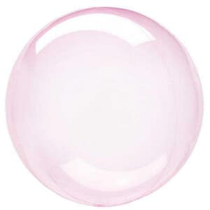 Crystal Pink Bubble Balloon 45cm (18") Wide 6.5cm open neck