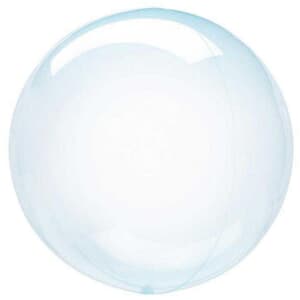 Crystal Blue Bubble Balloon 45cm (18") Wide 6.5cm open neck