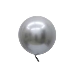 Bubble Balloon Silver 12" 30cm seamless Metallic Finish
