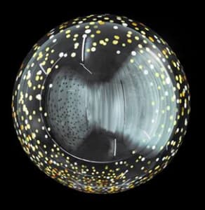 Bubble Balloon Confetti Dots Gold 20" 50cm seamless