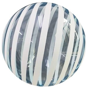 Bubble Balloon Balls Stripe Blue18" 45cm.