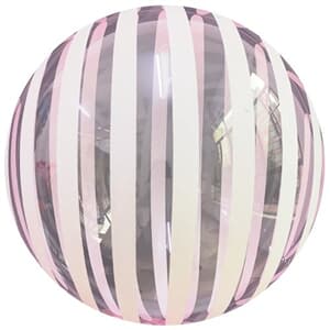 Bubble Balloon Balls Stripe Pink 18" 45cm.