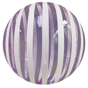Bubble Balloon Balls Stripe Purple 18" 45cm.