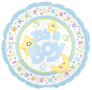 It's A Boy Moon & Stars 23cm