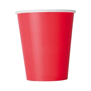 Solid Paper Cups 350ml Red