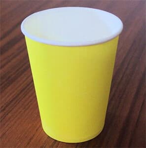 Solid Paper Cups 350m Yellow