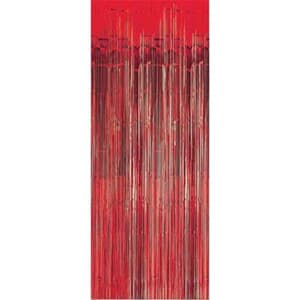 Door Curtain Metallic Red 100cm x 200cm