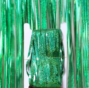 Door Curtain Holographic Metallic Green 100cm x 200cm