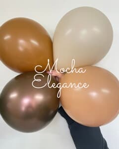 DIY Balloon Garland Mocha Elegance