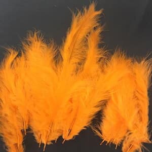 Orange feather decoration for Bubble and latex balloon