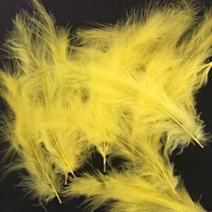Yellow feather decoration for Bubble and latex balloon