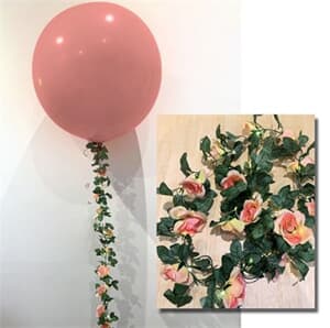 Flower Garland Light Up With Large Roses 2.4mtrs light lasts up to 12 hours