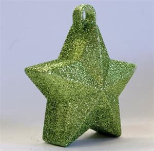 Glitter Star Weight 150g Lime Green