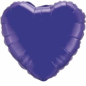 Heart Foil Quartz Purple 45cm # Unpackaged
