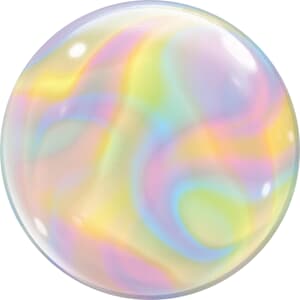 Qualatex Bubble Iridecent Swirls 55.5cm