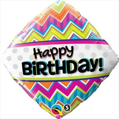 Qualatex Balloons Birthday Chevron Patterns 45cm