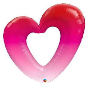 Pink Ombre Heart Supershape 107cm