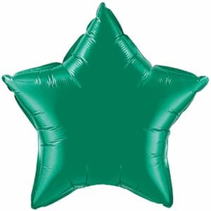 Star Foil Emerald Green 36" Unpackaged
