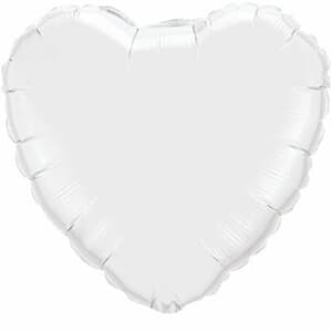 Qualatex Balloons 10cm Heart White