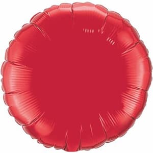 Qualatex Balloons 23cm Circle Foil Ruby Red