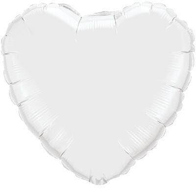Qualatex Balloons 23cm Heart White pack of 10