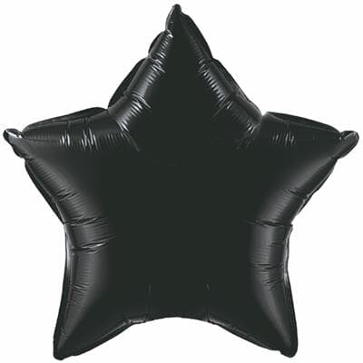 Qualatex Balloons 23cm Star Onyx Black pack of 10