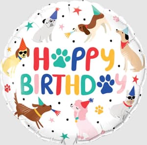 Qualatex Balloons Birthday Puppies 45cm